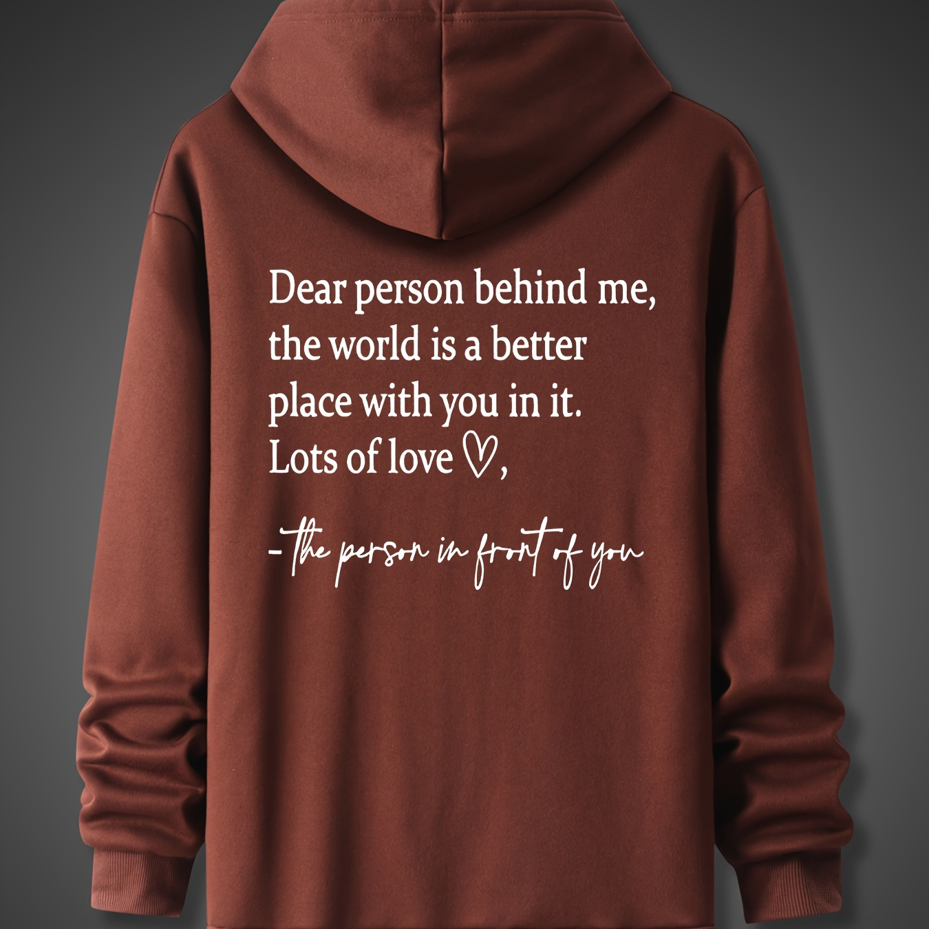 

Lots Of Love Pattern, Men's Trendy Comfy Hoodie, Casual Slightly Stretch Breathable Hooded Sweatshirt For Outdoor