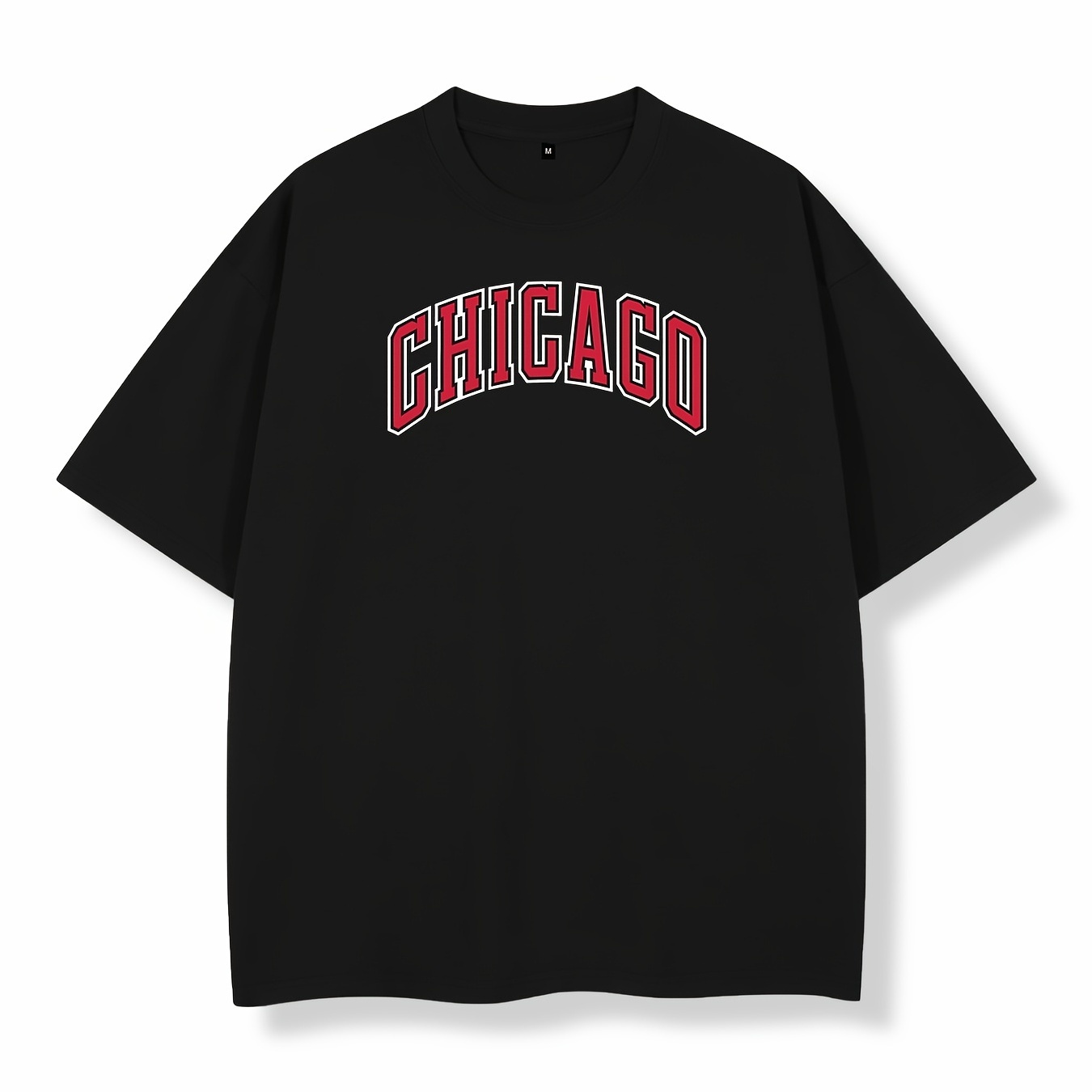 

Men's Chicago Print Casual Round Neck Short Sleeve T-shirt