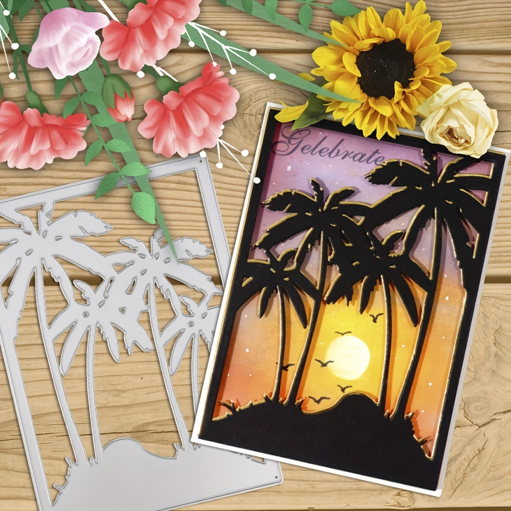 

Create Beautiful Greeting Cards With Coconut Tree Cutting Dies! Eid Al-adha Mubarak