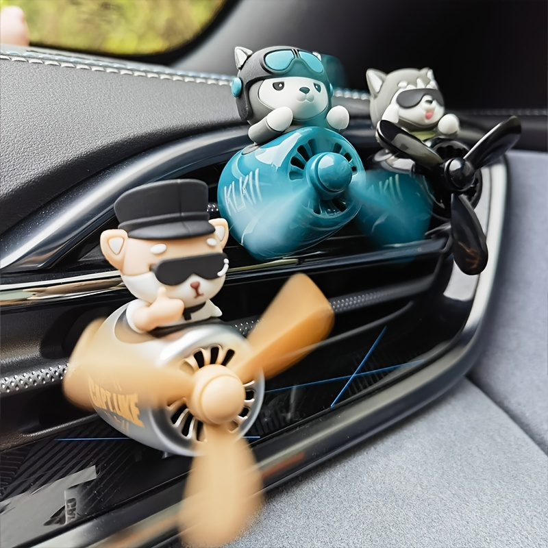 Cute Cartoon Dog Pilot Car Air Freshener Creative Perfume - Temu Belgium