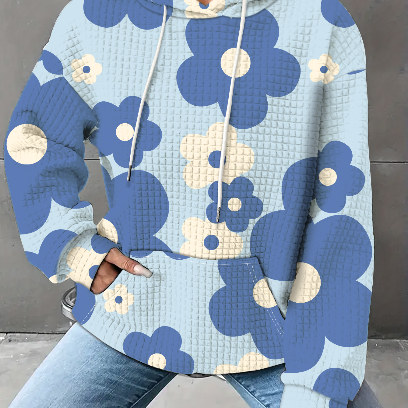 

Drawstring , Long Sleeve Sweatshirt For Fall & , Women's Clothing