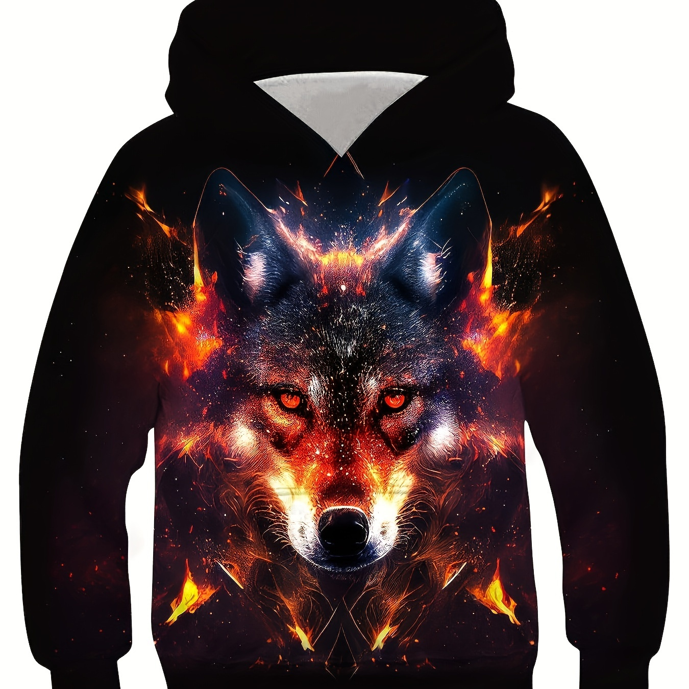 Fire ice wolf online hoodie