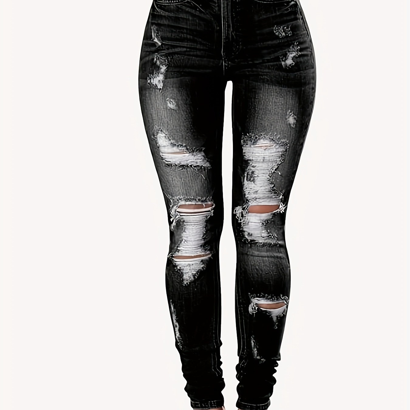 

Women's High Waisted Jeans For Women Distressed Stretch Jeans For Women Ripped Butt Lift Jeans Denim Pants