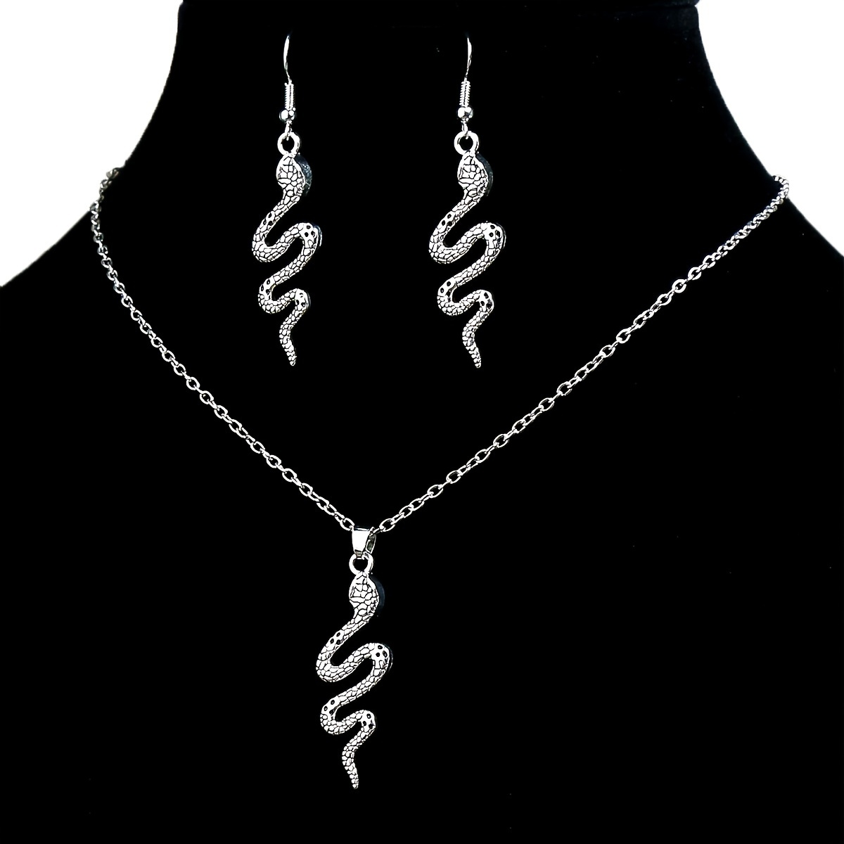 

1 paire de boucles d'oreilles + 1 collier, style vintage, pendentif en de pour boucles d'oreilles et collier pour femmes.