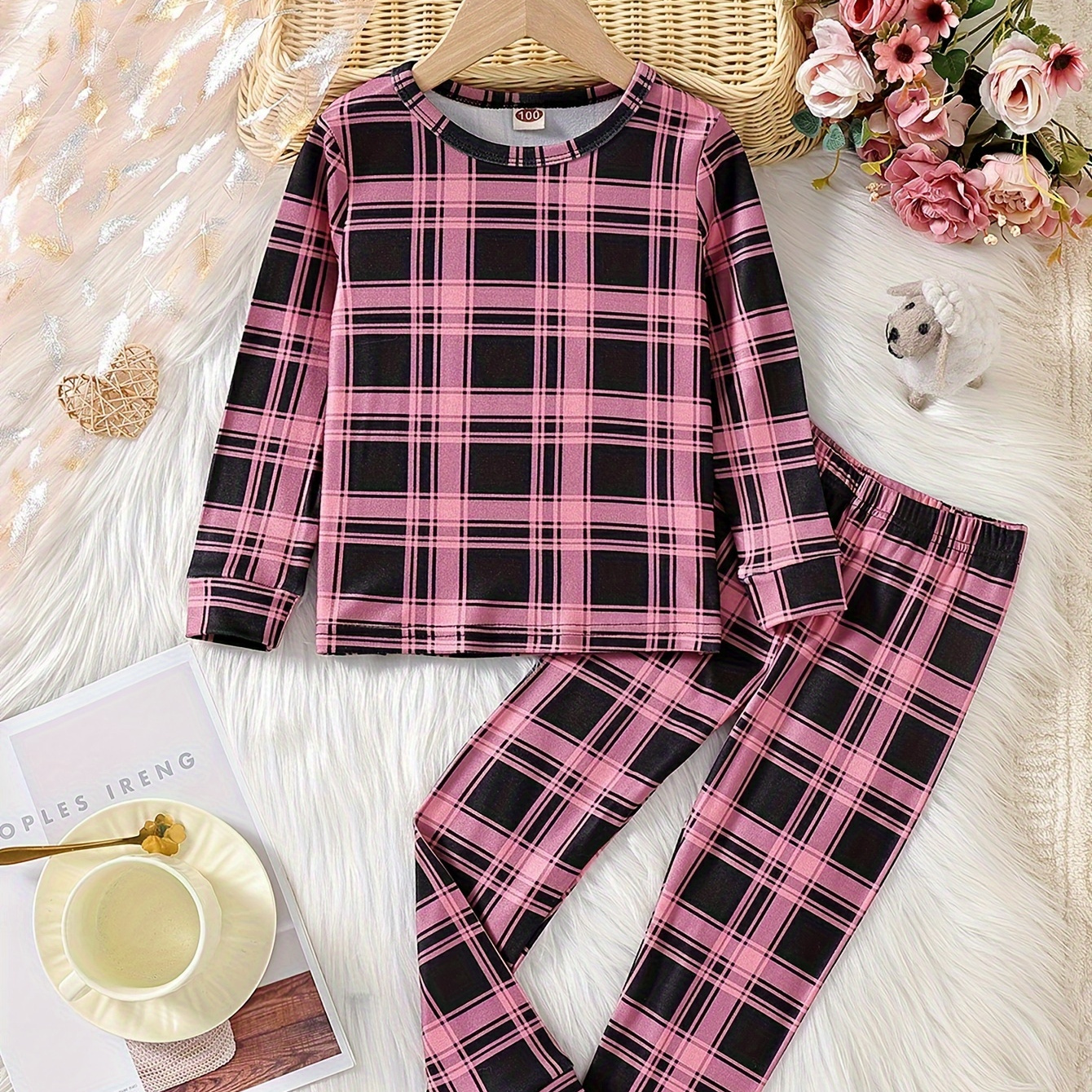 Long Sleeve Checkered Toddler Pajama Set – The Trendy Toddlers