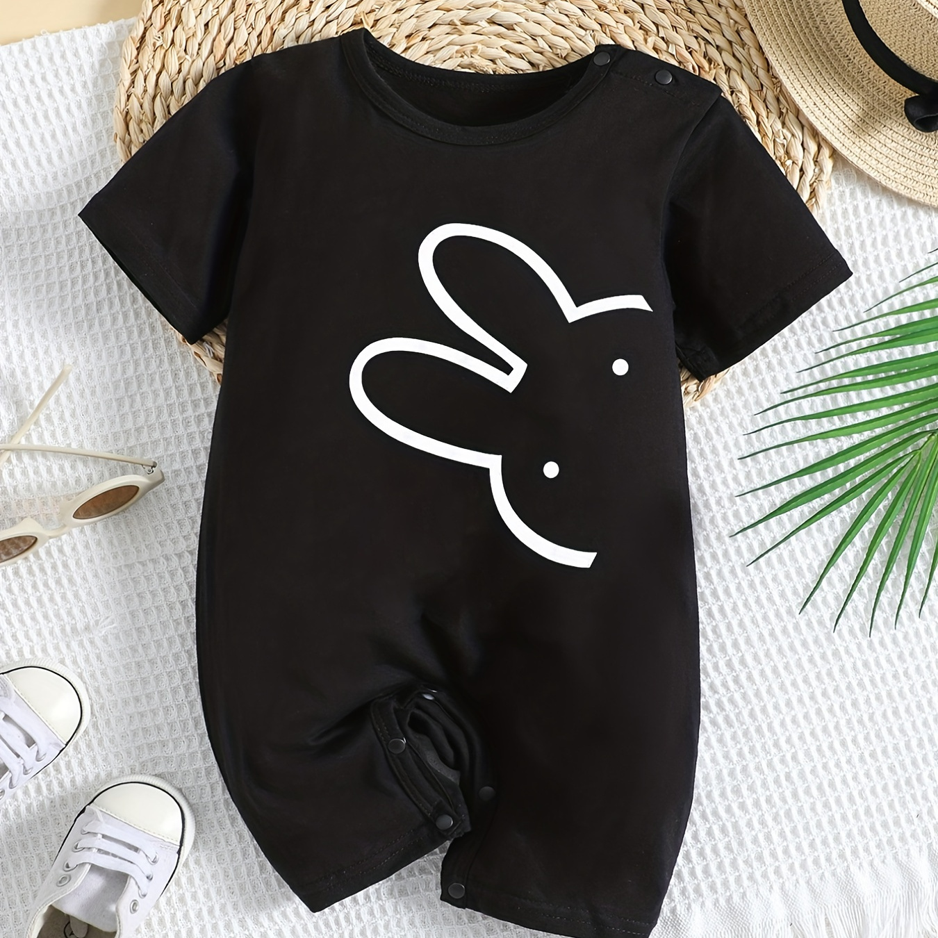 

Baby Jumpsuit Cartoon Animal Newborn Romper Short Sleeve Baby One-piece Infant Boy Clothes