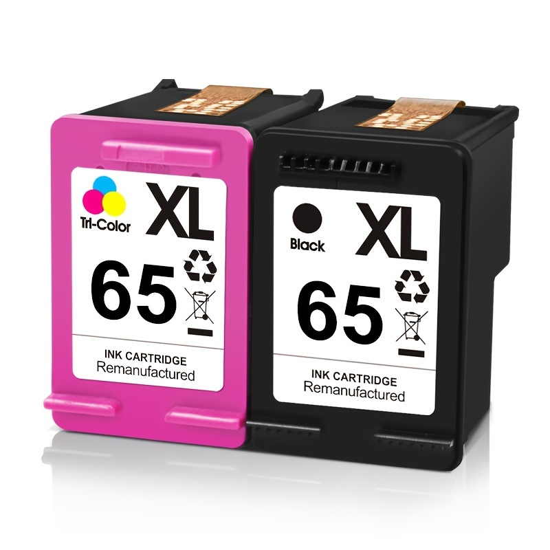 Japic 65xl Black And Color Combo Pack Replacement For 65 XL Ink Cartridge Combo Pack With Deskjet 3700 3752 3755 3772 2652 2600 Envy 5055 5000 5052 5070 (1 Black,1 Tri-Color),Office Supplies