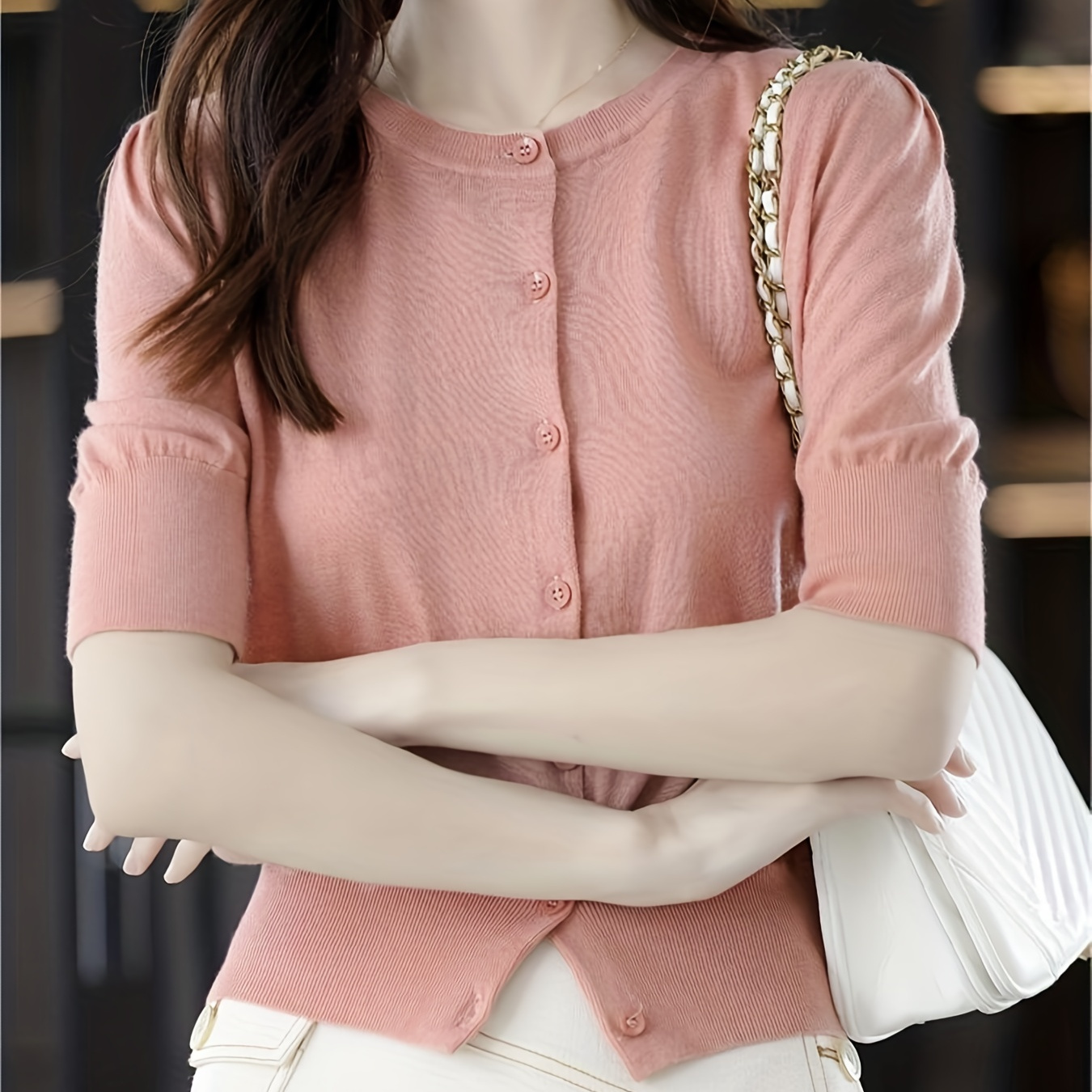 Plus Size Casual T-shirt, Women's Plus Colorblock Glitter Leopard Print