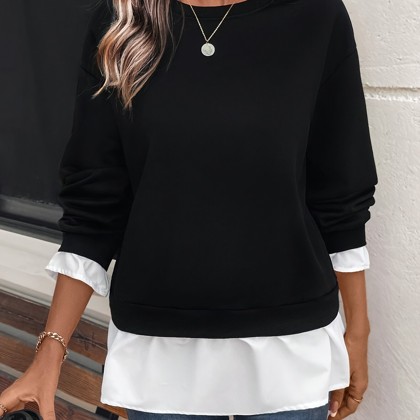 

Sweatshirt For - , Long Pullover, Washable