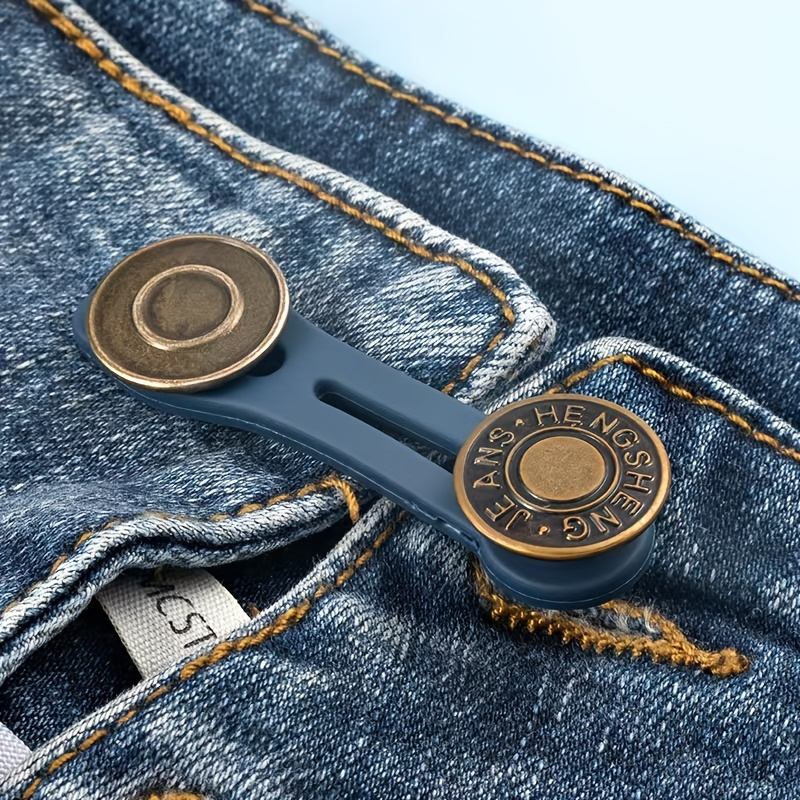 10pcs Unisex Jeans Button Retractable Adjustable Removable Round