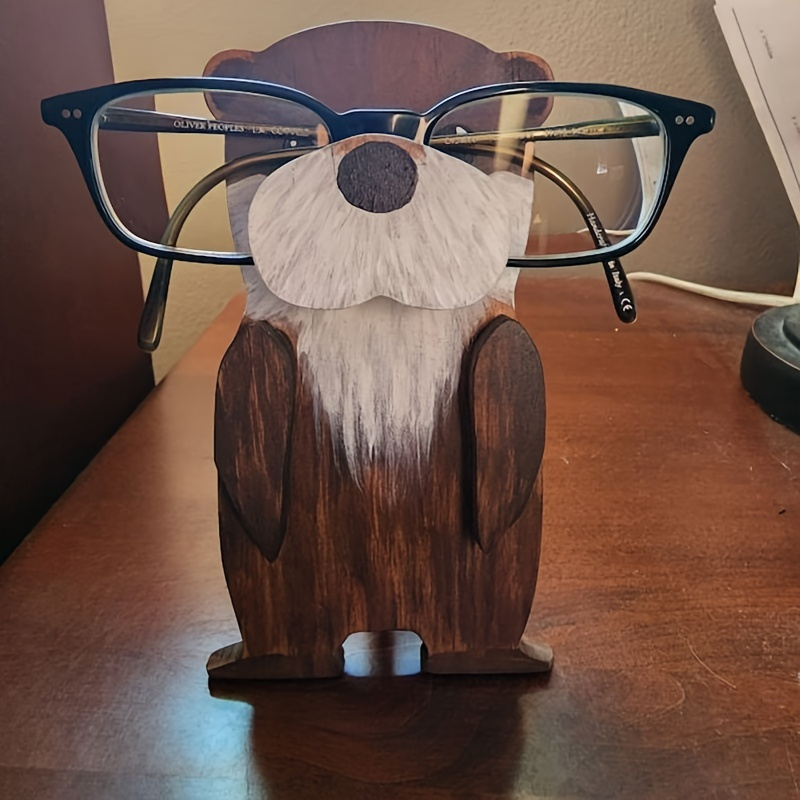 1 Stück Haustier-Brillenständer, Holz-Brillenhalter-Ausstellungsstand,  kreativer Tier-Brillenhalter für Desktop-Zubehör,  Heimbüro-Schreibtisch-Dekor