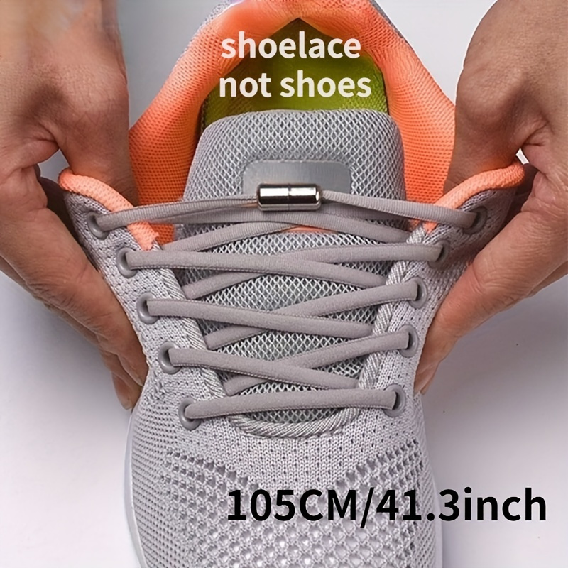 

1pair No Tie Shoelaces Round Elastic Shoe Laces For Kids And Adult Sneakers Shoelace Quick Lazy Laces 16 Color