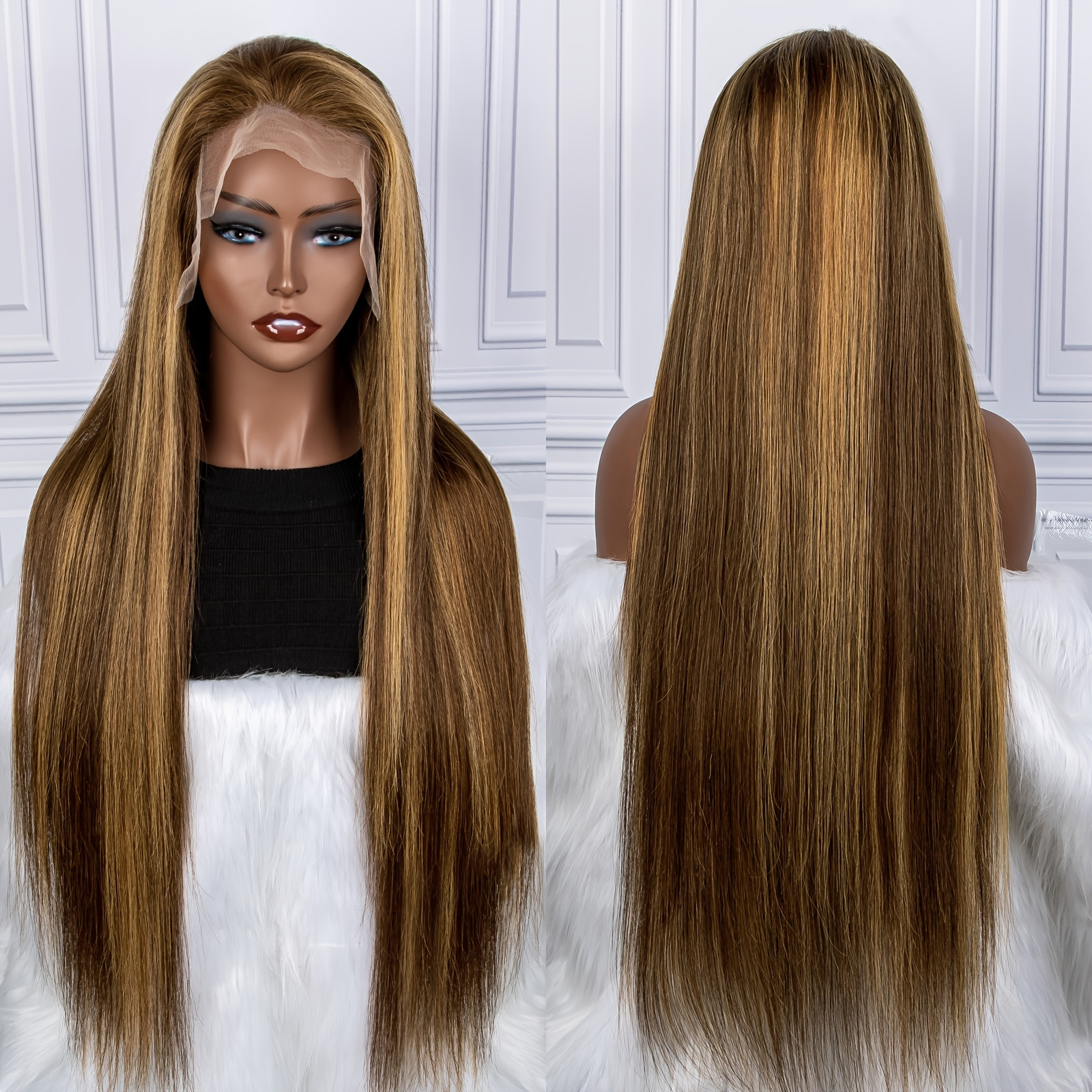 200% Density Deep Wave 13x4 Lace Front Wig Color 4/27 Human - Temu Canada