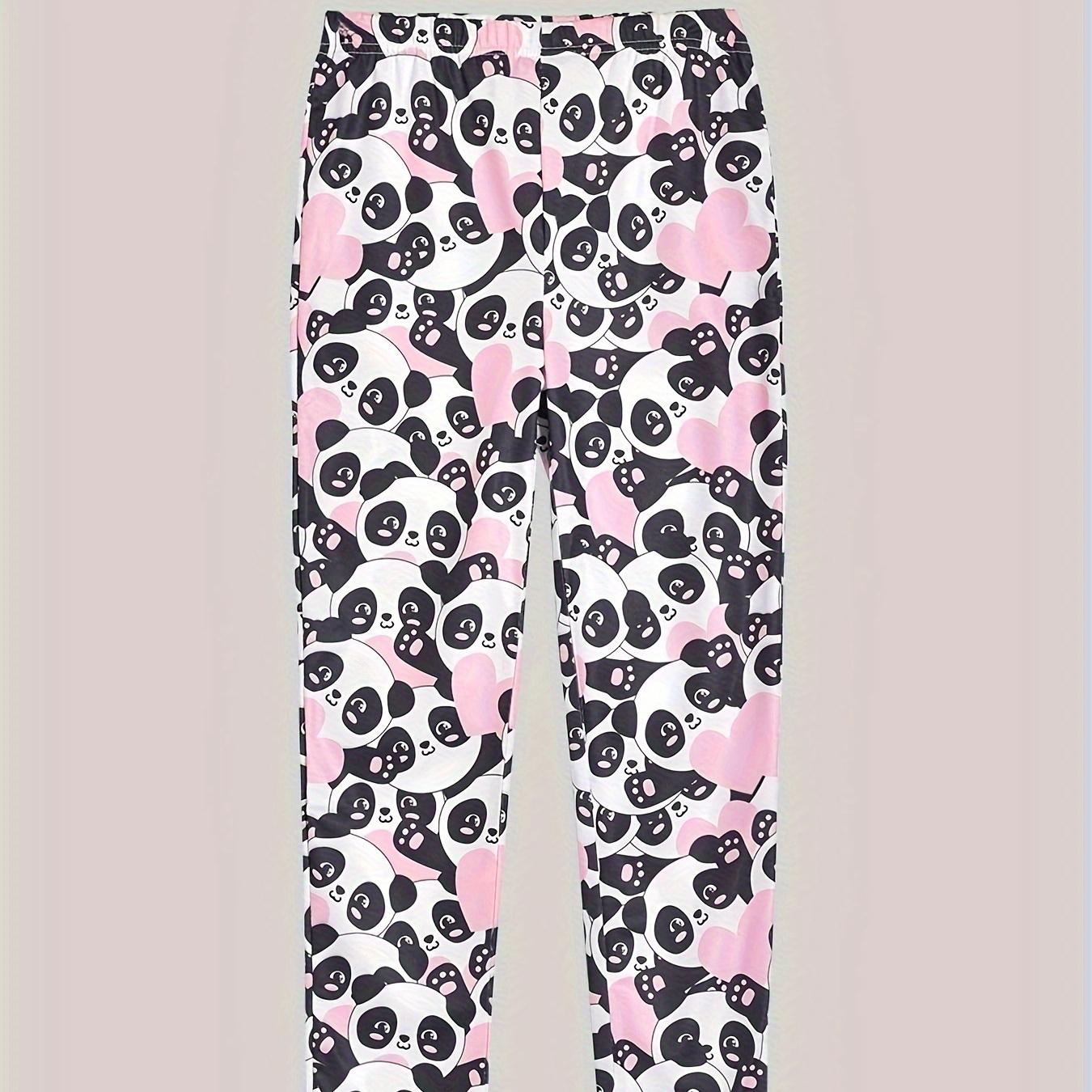 

Sweet Cartoon Panda Graphic Stretchy Leggings For Girls Outdoor Gift