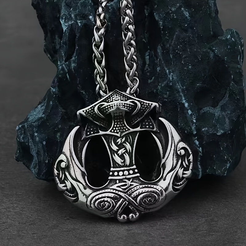 

Vintage Popular Nordic Myth Stainless Steel Anchor Pendant Necklace