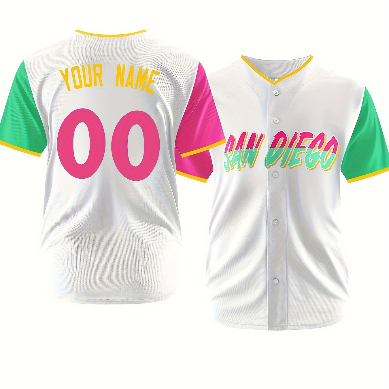 

Customizable Jersey - Personalized & , Embroidered V- Fit Polyester For & , S-3xl