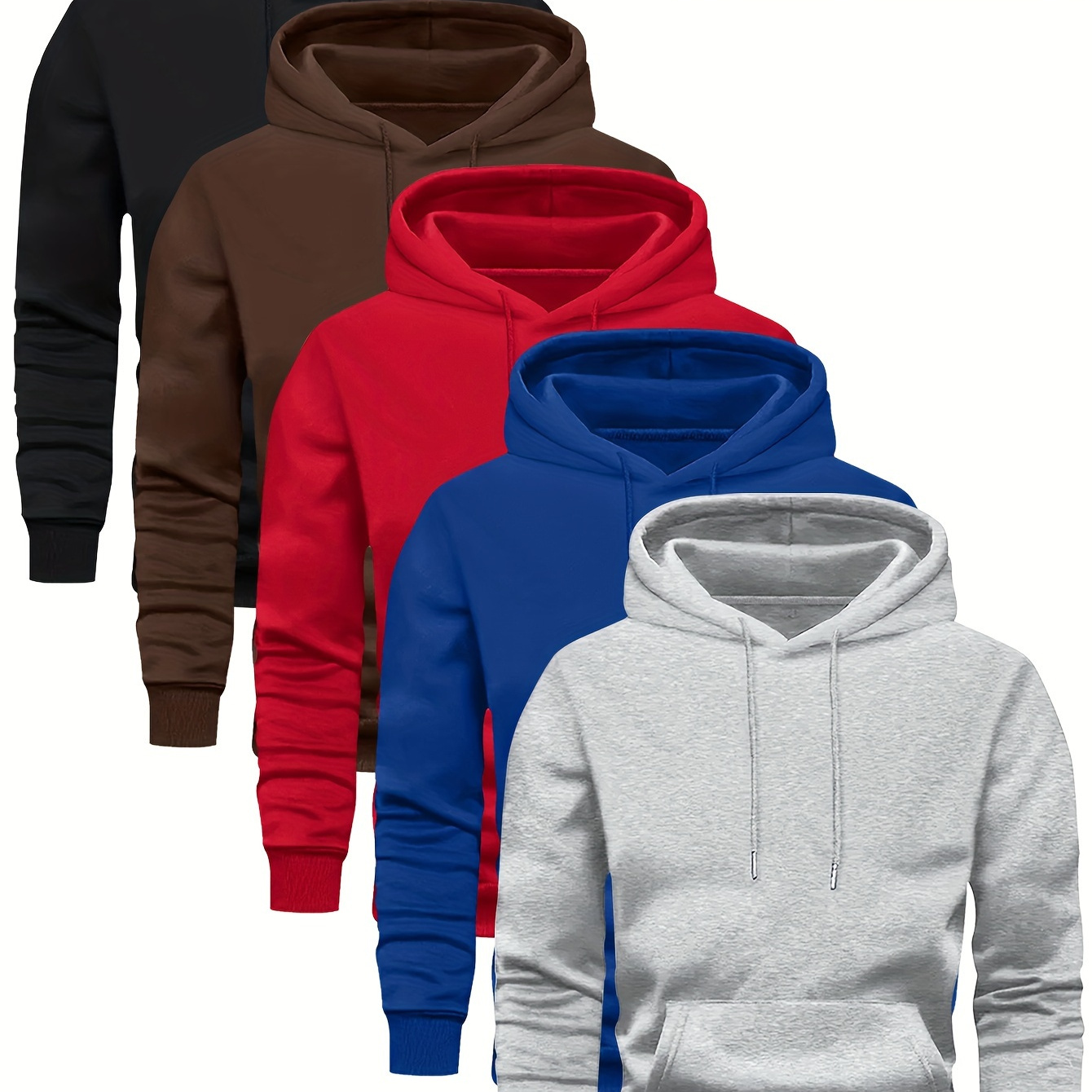 

5 Casual And Fashionable Large Size Men's Versatile And Trendy Hooded Sweatshirt, Plus Size