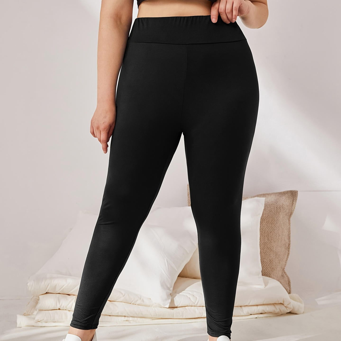 Plus Size High Double Breast Decor Skinny Pants Women's - Temu United Arab  Emirates