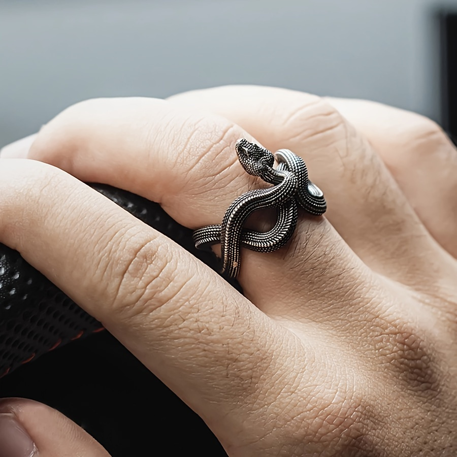 Silver Snake Ring - Temu