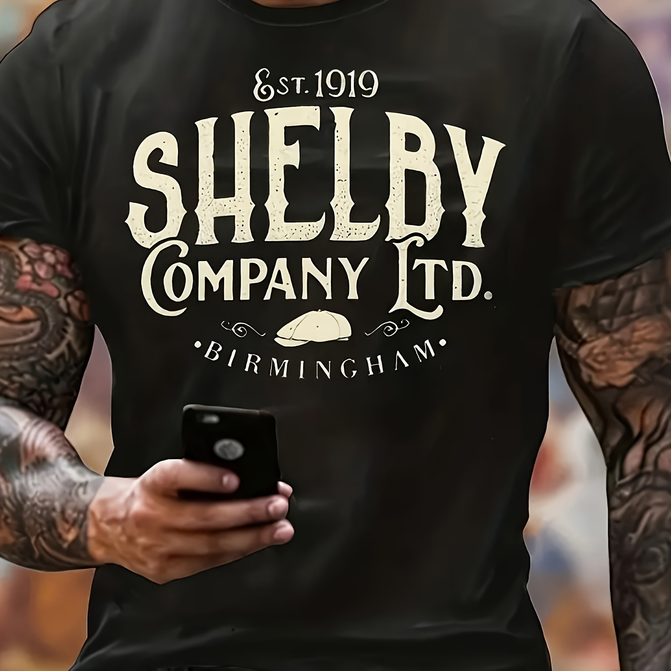 

Vintage Alphabet Print Crew Neck Short Sleeve T-shirt For Men, Casual Summer T-shirt For Daily Wear And Vacation Resorts
