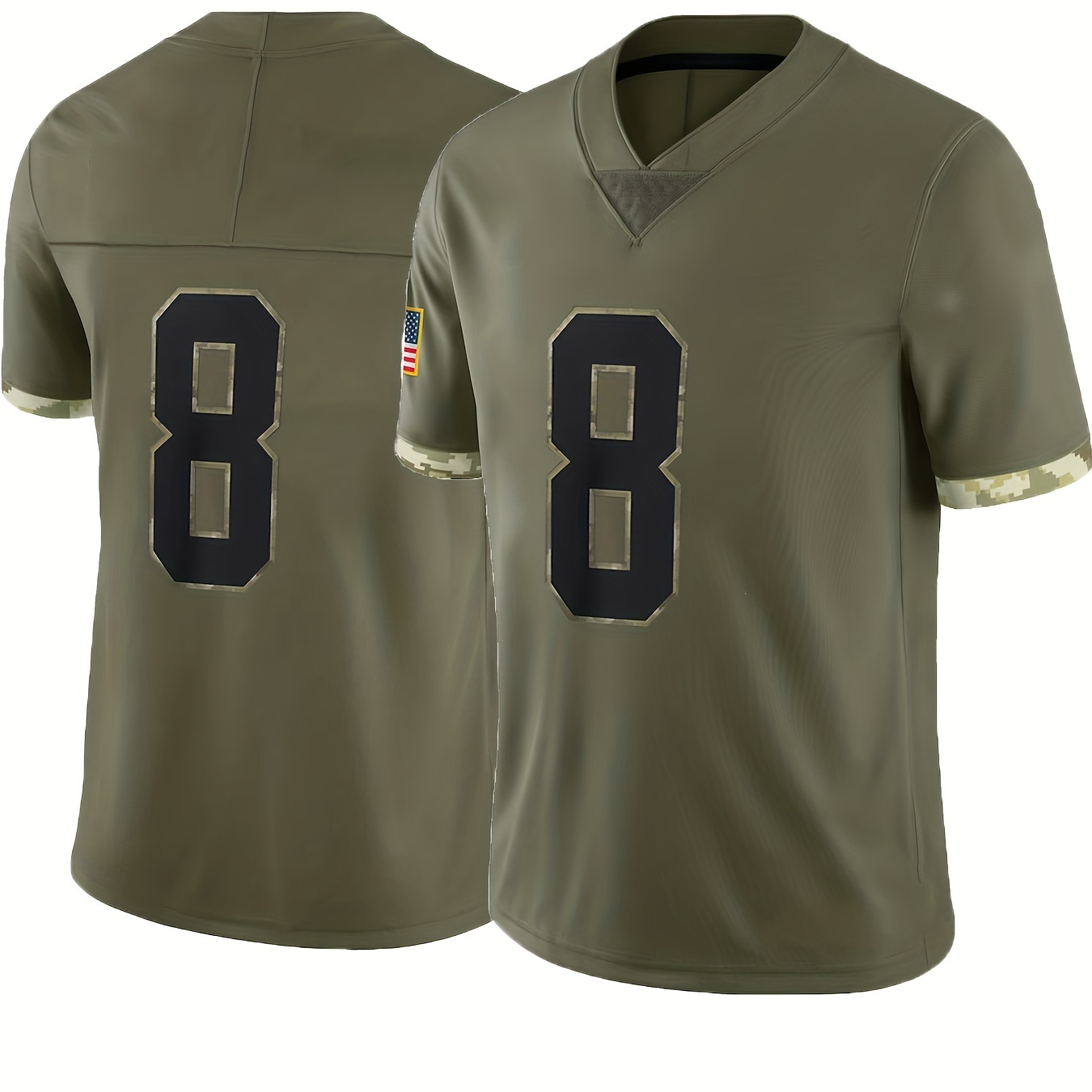 American Football Jersey 80# Los Angeles Rugby Jerseys Men Short Sleeve  Loose Jersey LOGO Embroidery