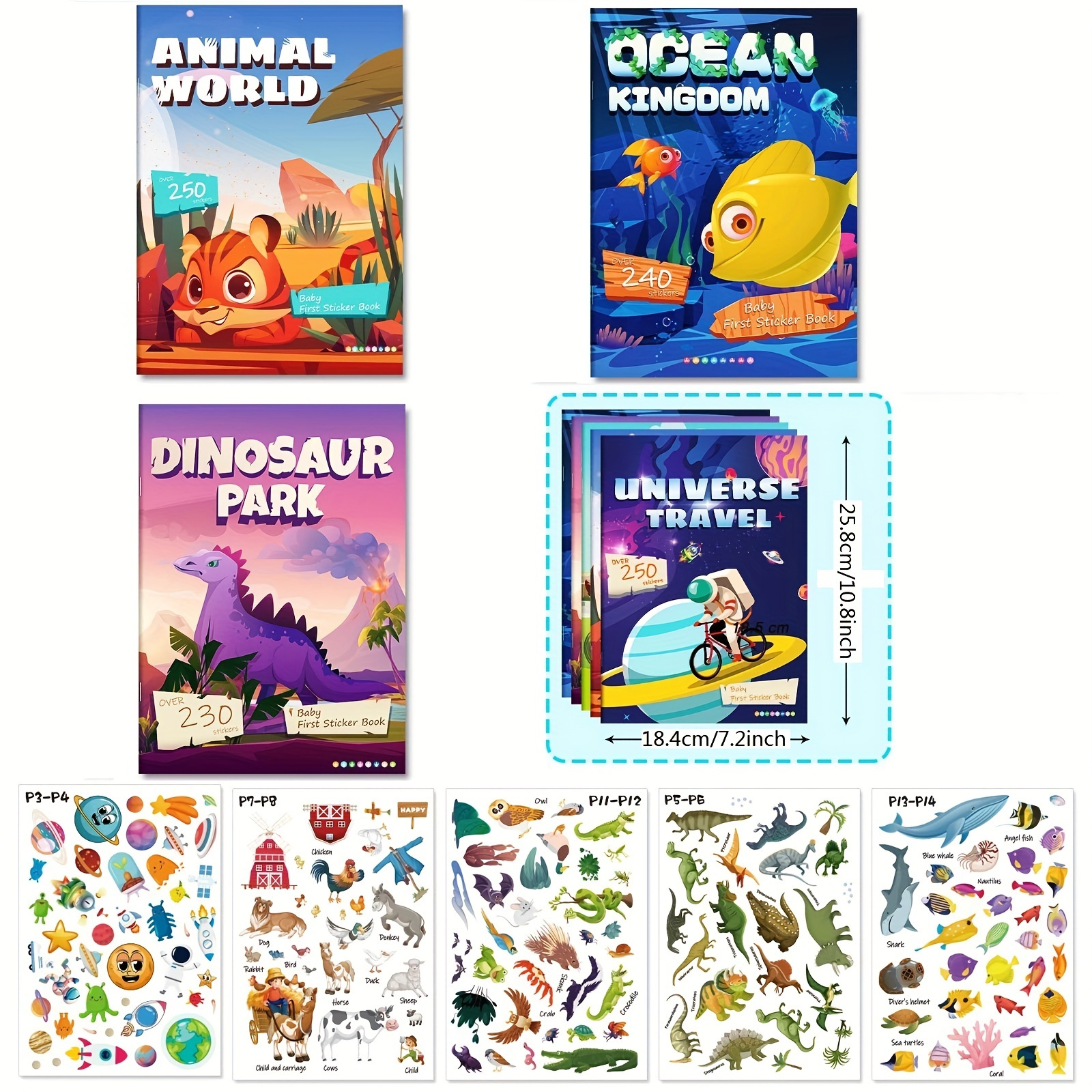 1 Set De Libros De Stickers Reutilizables, Libro De Actividad De Pegatinas  Para Niños Pequeños, Libros De Pegatinas De Gel Con Tema De Parque De  Atracciones Para Actividades De Aprendizaje Preescolar, Viaje