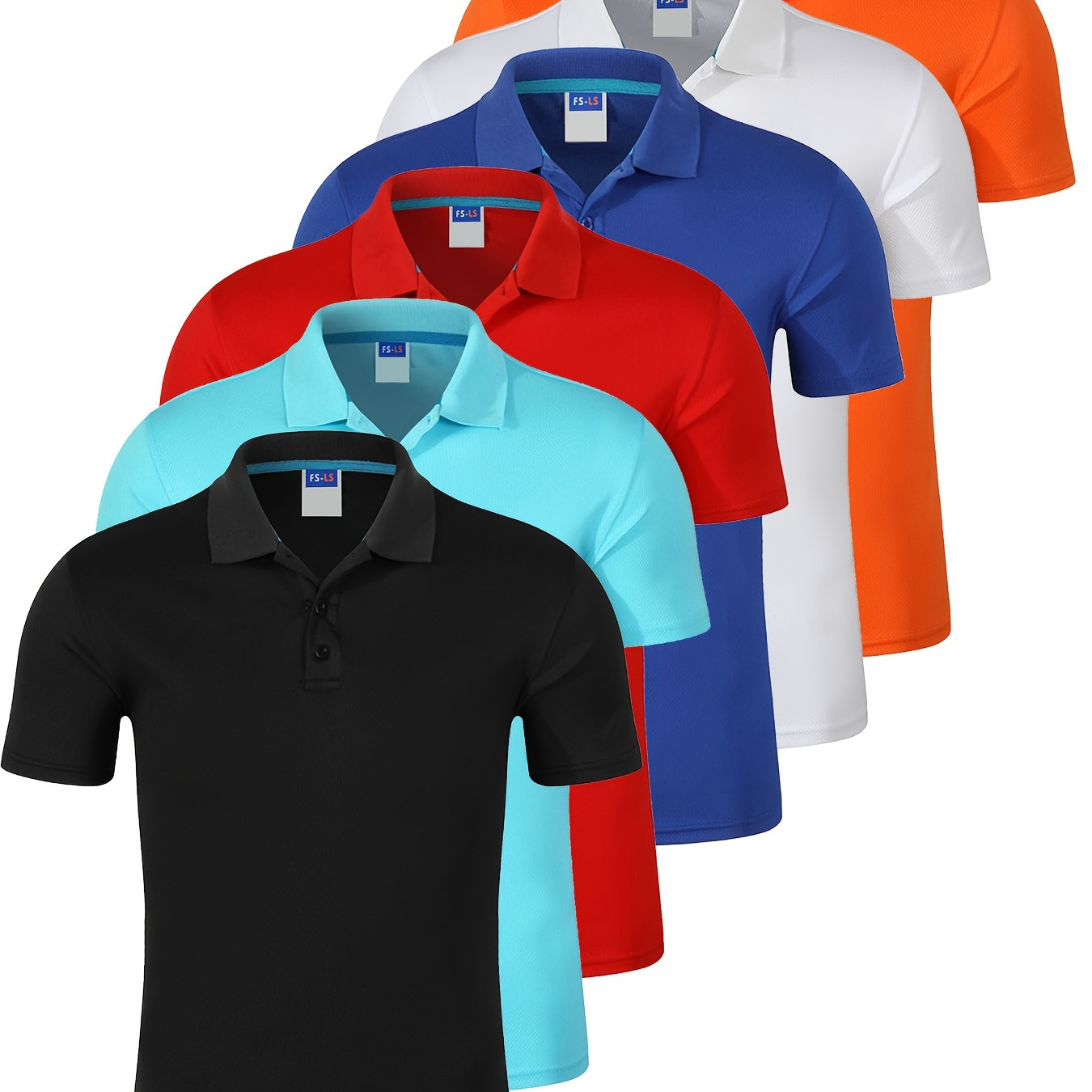 

6pcs Men's Quick-dry Athletic Shirts - Breathable, Moisture-wicking Casual Tops For Running & Outdoor Activities