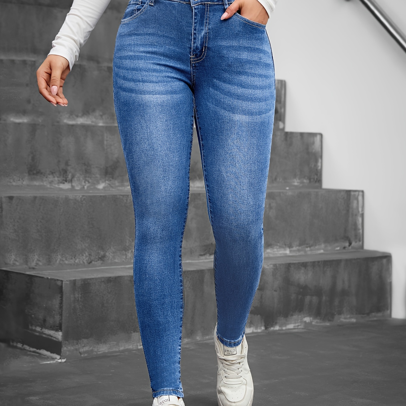 

Jeans skinny décontractés extensibles, pantalons en denim ajustés et élégants, jeans et vêtements en denim pour femmes