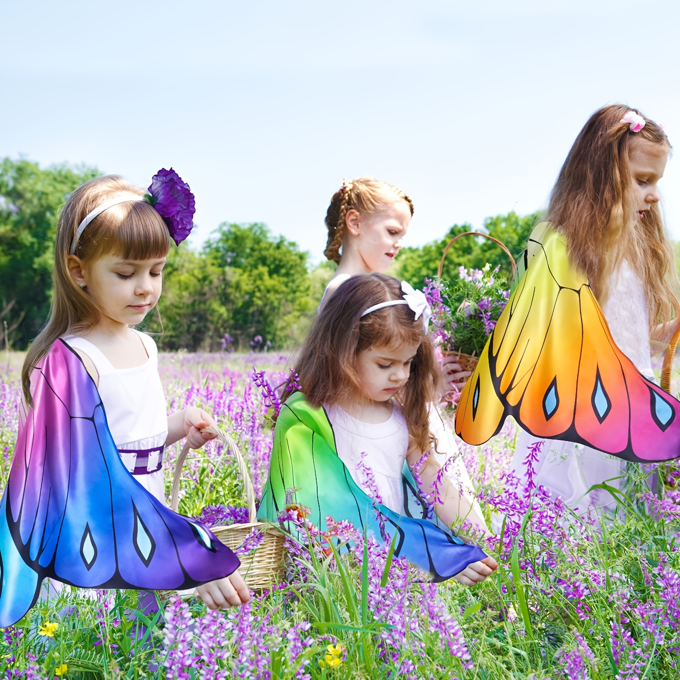 

Sparkle And Shine In This Magical Butterfly Wings Fairy Costume For Girls - Perfect For New Year's Day Evening Parties!