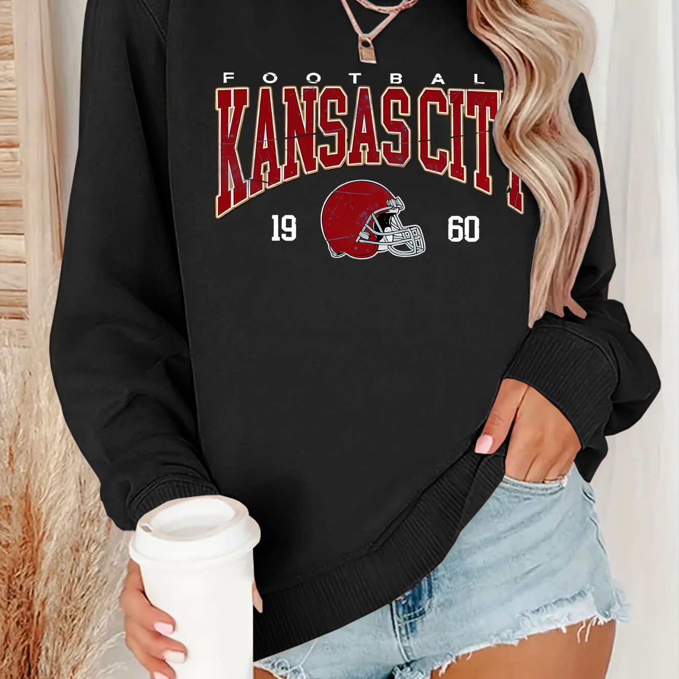 

Women's Crew Neck Sweatshirt, 100% Polyester Knit Fabric, , Cartoon , Fall/winter , 220g/m²