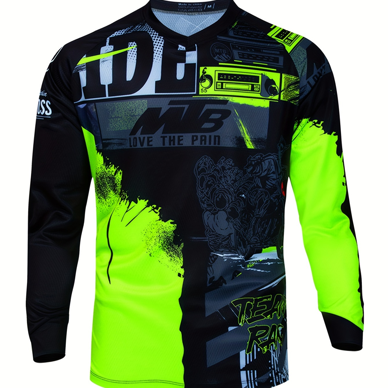 

Men's Cycling Jersey, Quick Dry, Moisture Wicking, Breathable Long Sleeves Mtb Mountain Bike Shirt For Biking & Riding Sports