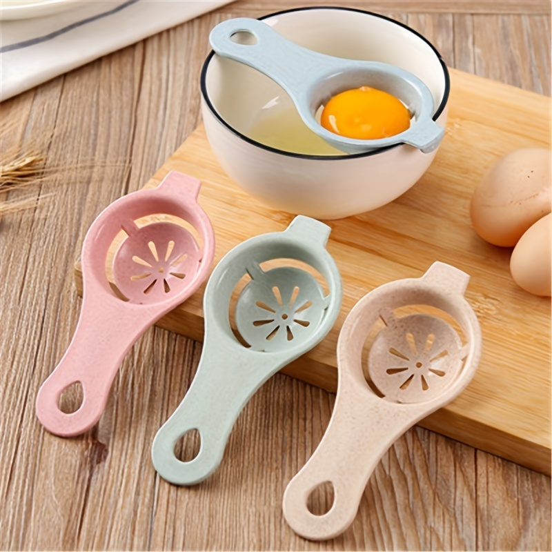 

3pcs Multicolor Mixed Portable Egg White Egg Yolk Separator Egg Yolk Filter Baking Tool For Restaurant