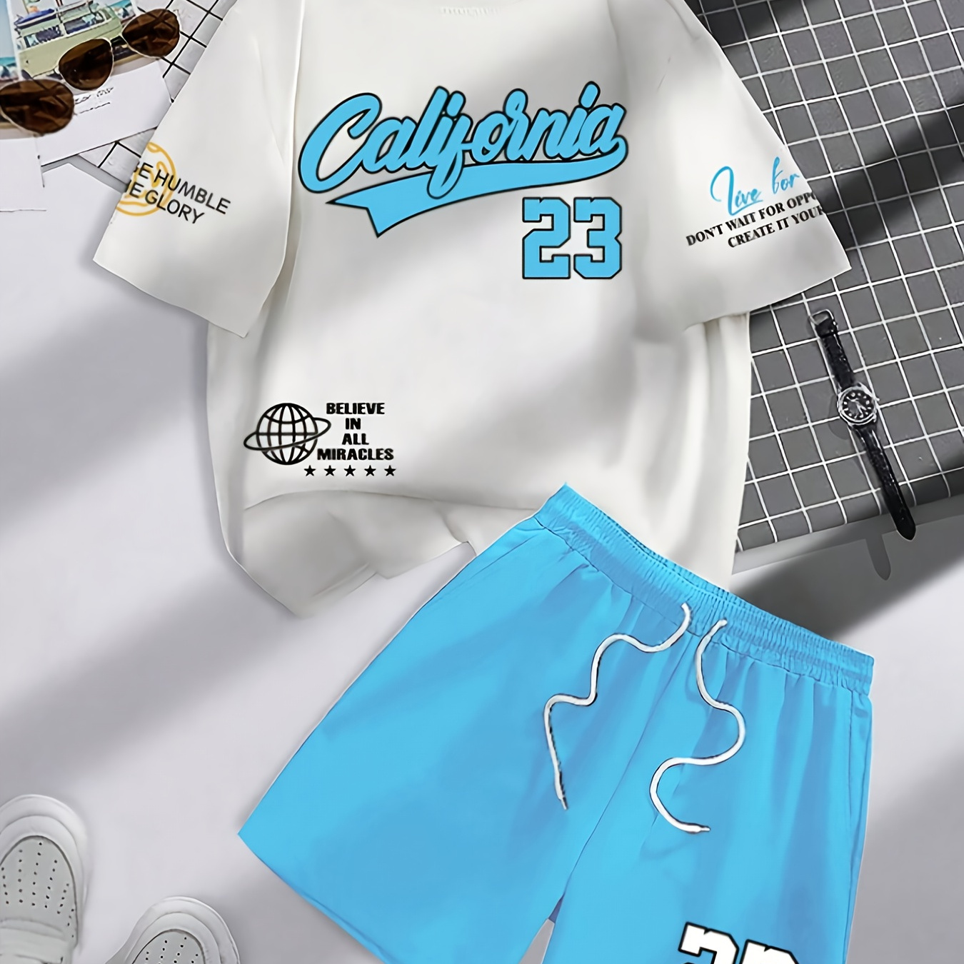 

Summer Fashion For Men Includes A Set Of 2pcs: A #23 Chicago T-shirt And Shorts, Breathable And Soft Summer Wear.