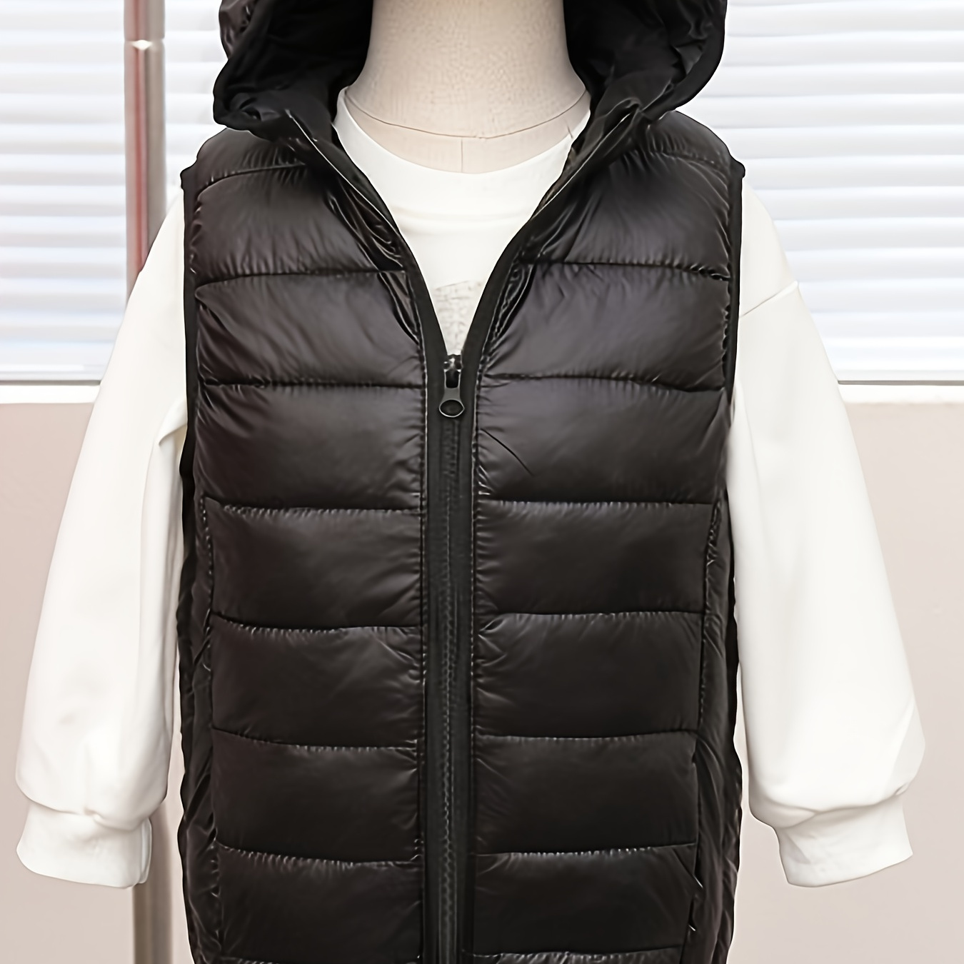 

Gilet filles, manteau de hiver 2024, gilet à , , décontracté, ajustement régulier, unie, , , vêtement extérieur filles