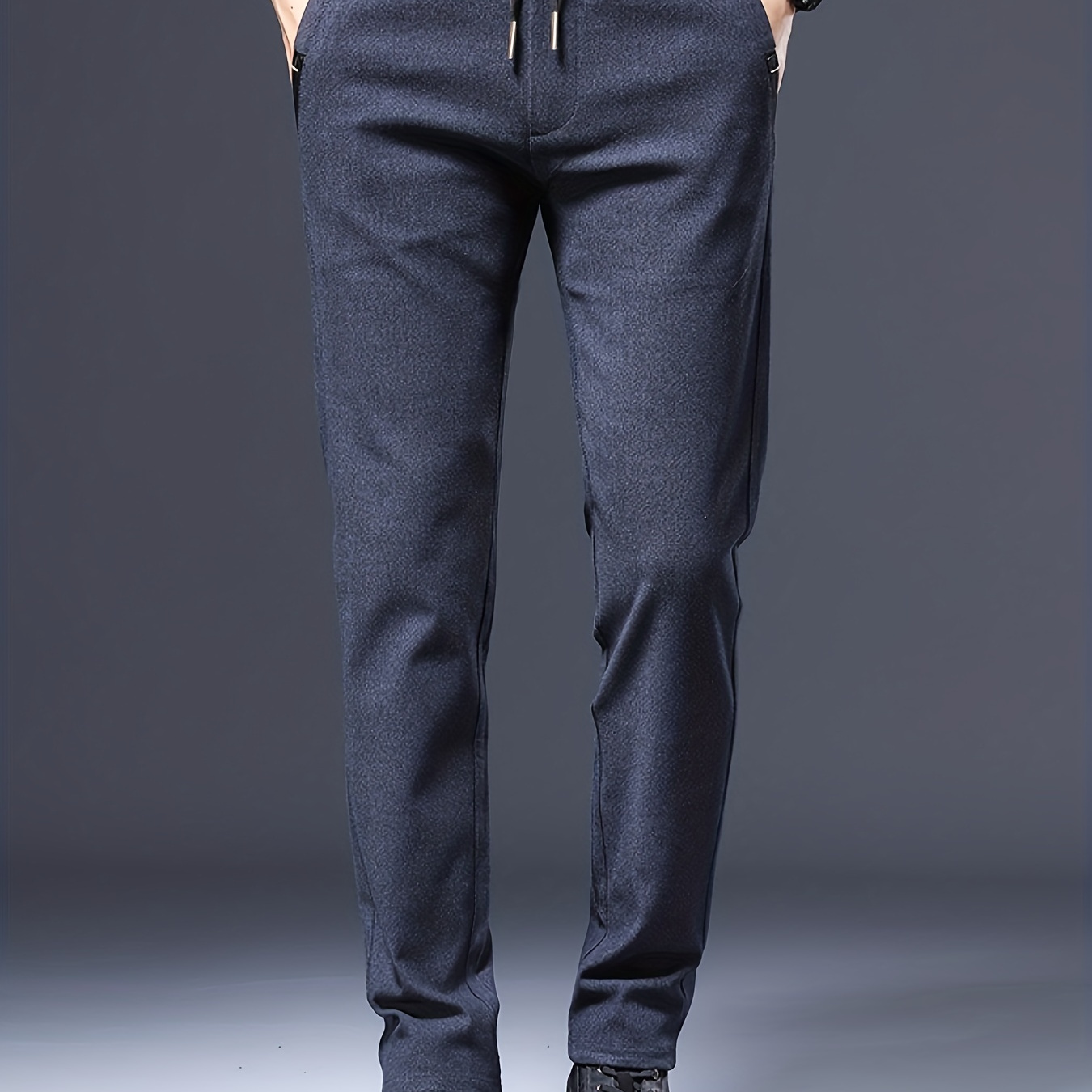 New Men's Casual Straight Slim Pants - Temu Canada