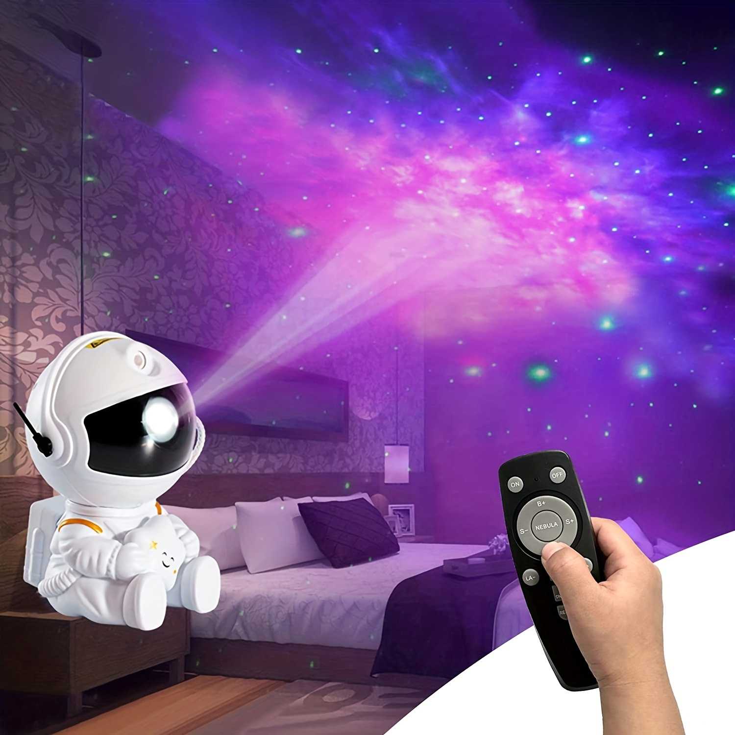Transform Room A Star filled Galaxy Astronaut Galaxy Light - Temu