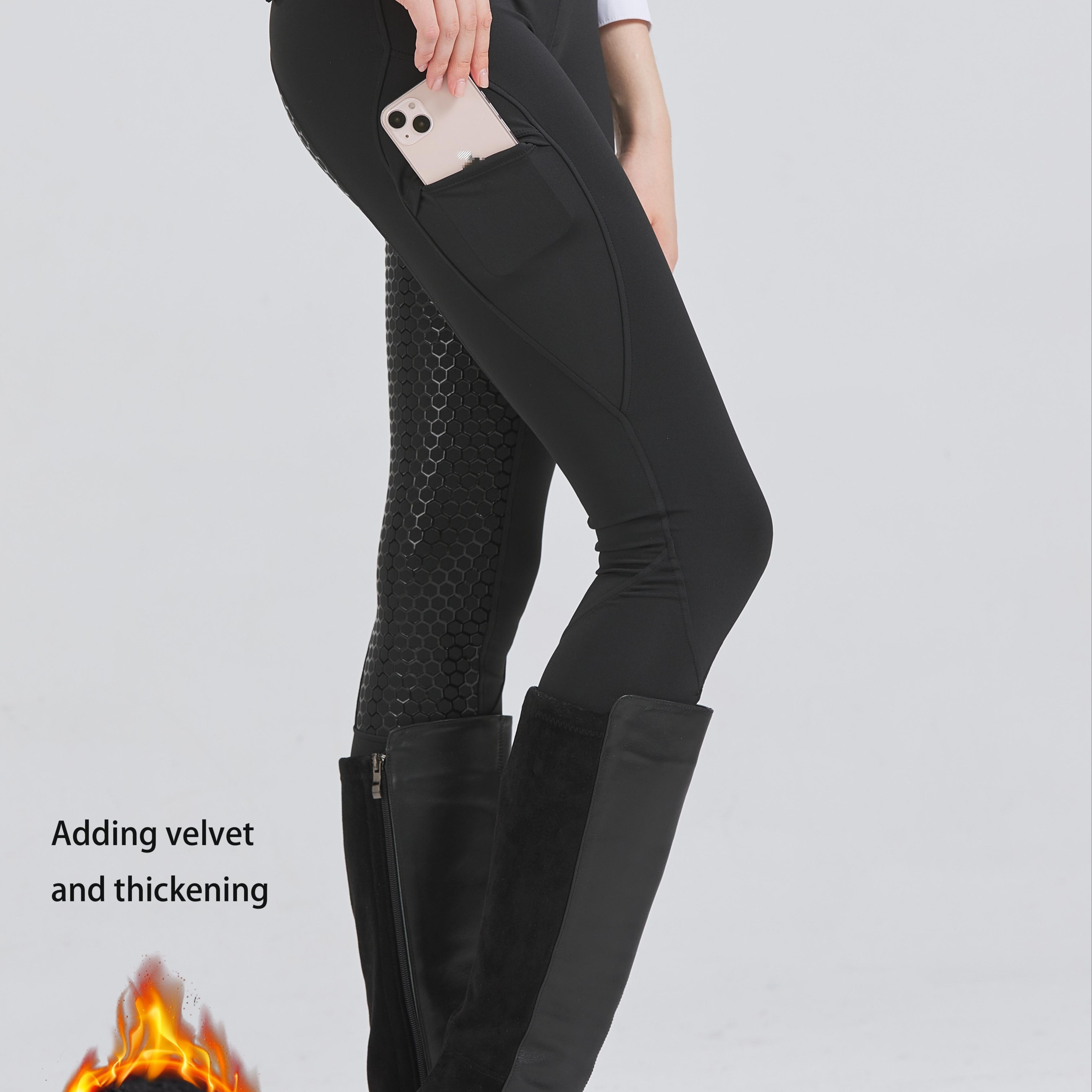 Fleece Lined Equestrian Pants Women Non slip Wear resistant - Temu Bahrain