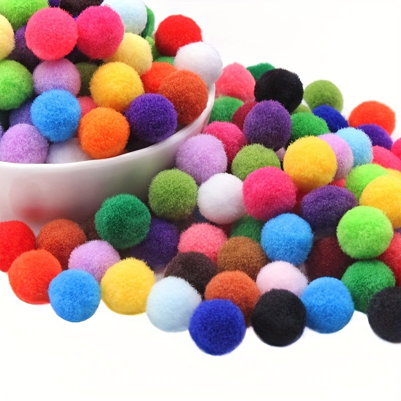 10/30MM Colorful Glitter Pompom Plush Christmas Decor Handmade Material  Soft Fluffy Scallion balls for DIY Kids Toys Accessories