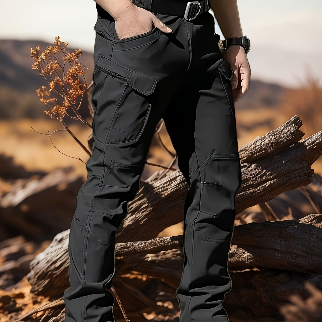 

Men's Tactical Pants With Multi Pockets For Outdoor Hiking Camping, -mens High-performance Tactical Cargo Pants Sweatproof For Outdoor Hiking - , Multi-, Wear Resistance