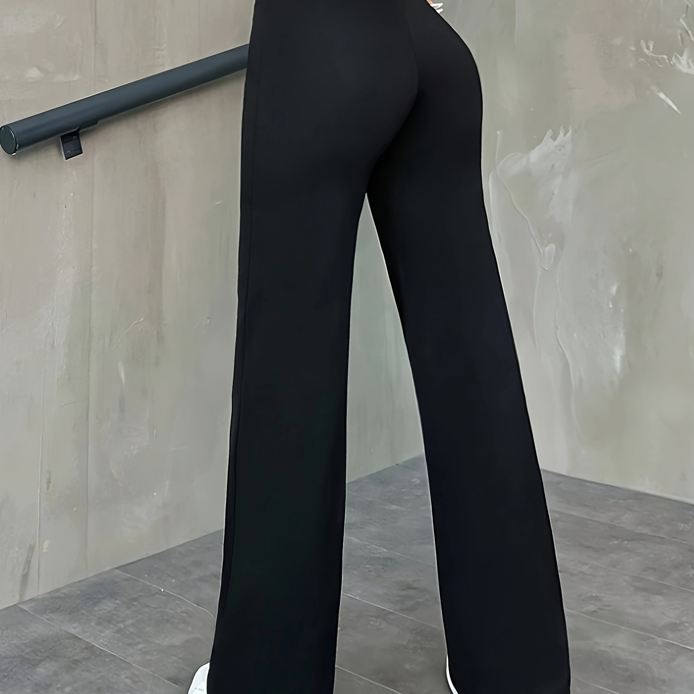 

Pantalon large élégant pour femme, couleur unie, tissu confortable, polyester, toutes , taille adulte