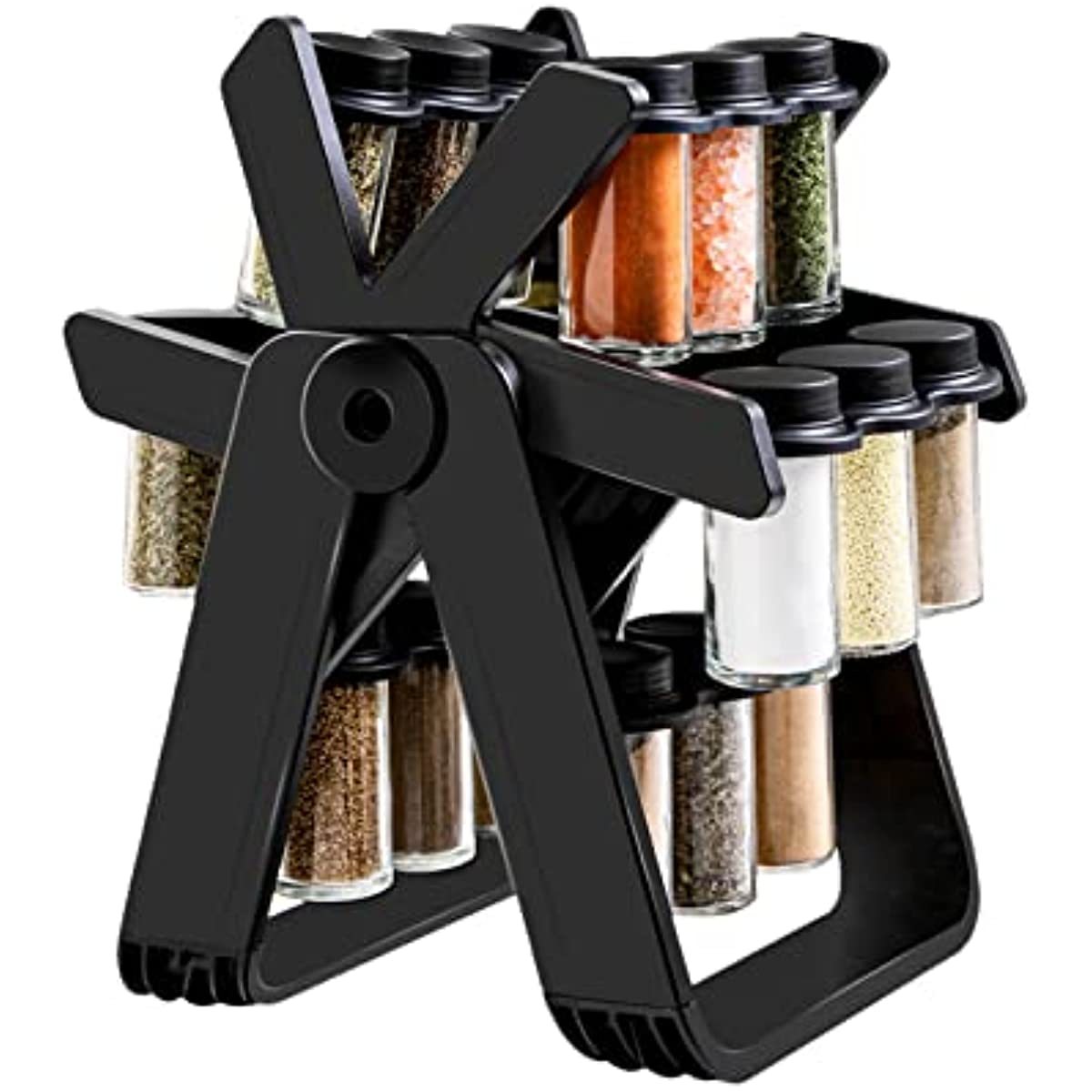 

Spice Rack For 18 Piece Pots 360° Rotating Wheel Swivel Spice Rack Seasoning Organizer Spice Tower Spice Rack For Kitchen Countertop