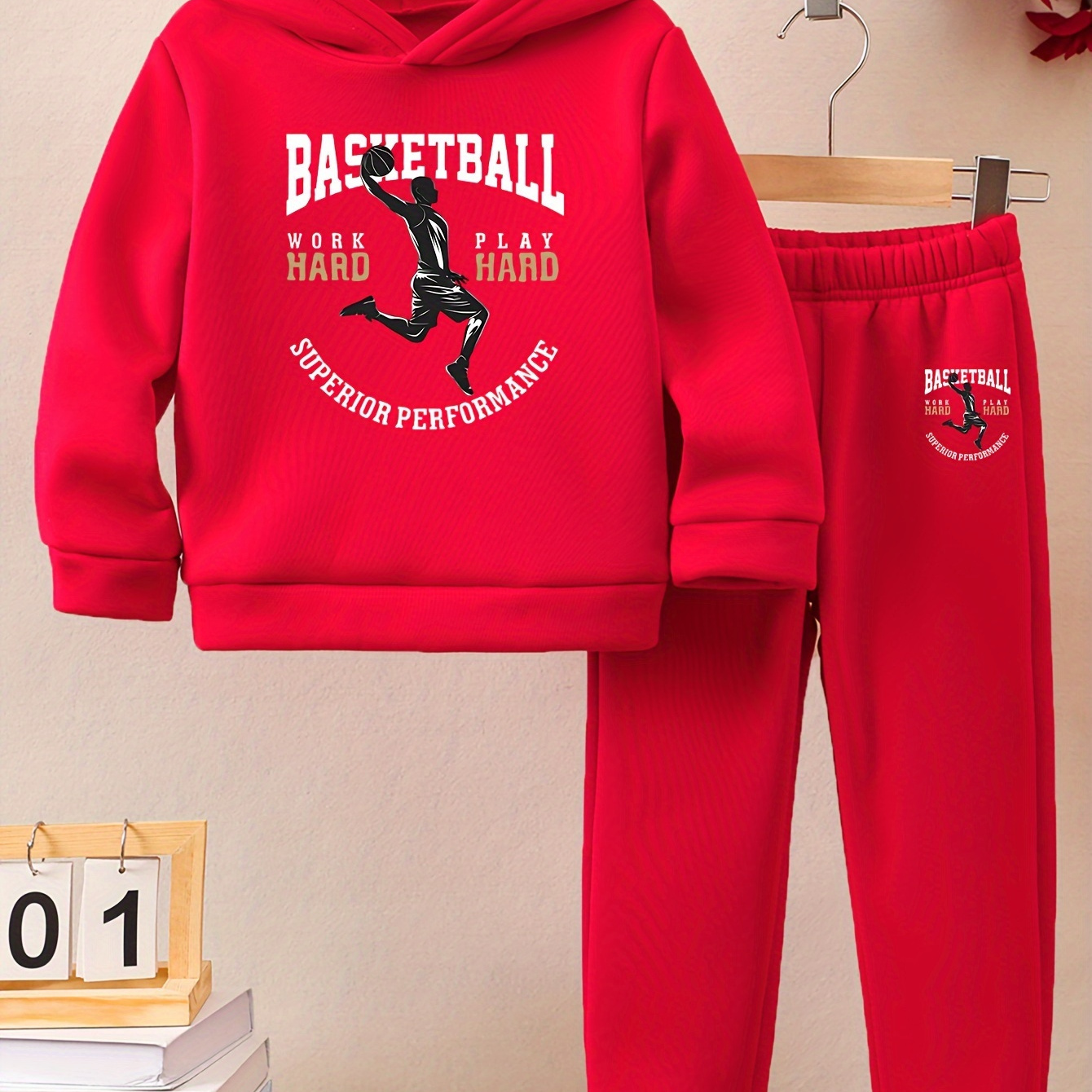 

Boys' Set, Polyester And Matching Pants, , Regular Fit, For /, , Lined Sweatshirt And , For
