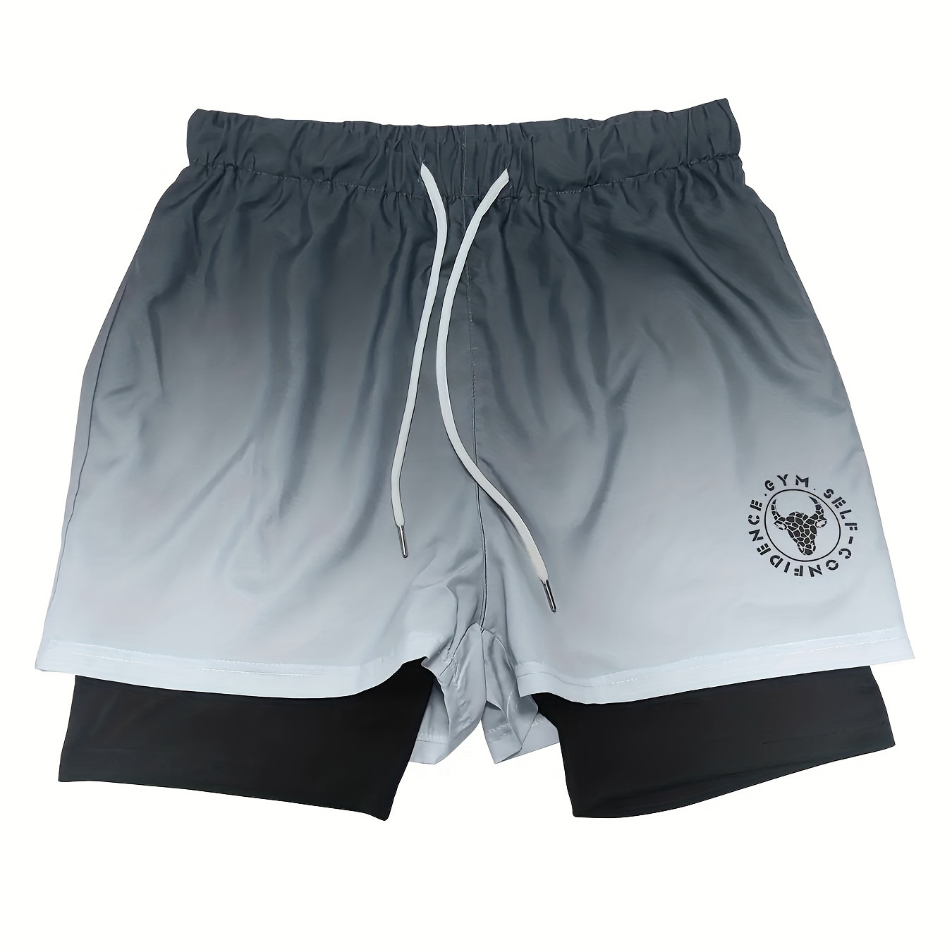 

Shorts de course athlétiques 2-en-1 pour femmes, shorts de sport double couche pour entraînement fitness décontracté, tenue de sportive pour salle de sport avec cordon de serrage ajustable