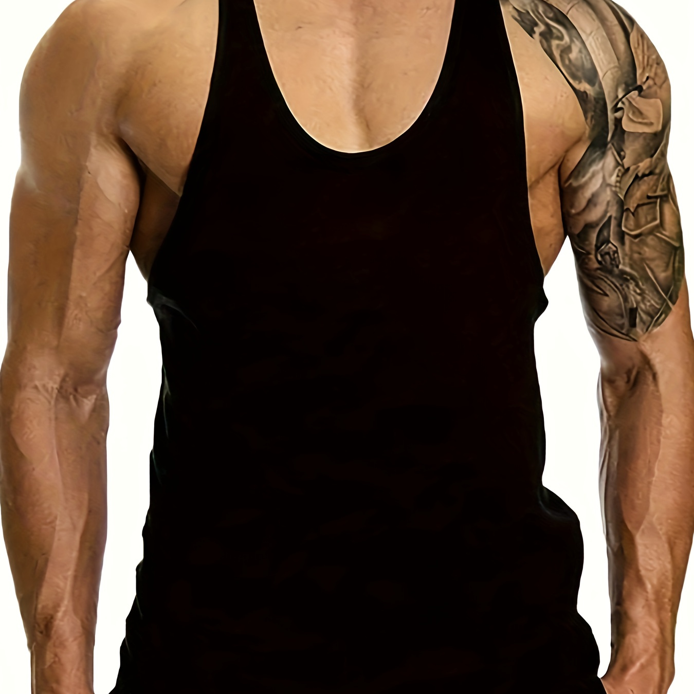

Men's Sports Tank Top In Solid Color, Breathable For Summer Sports
