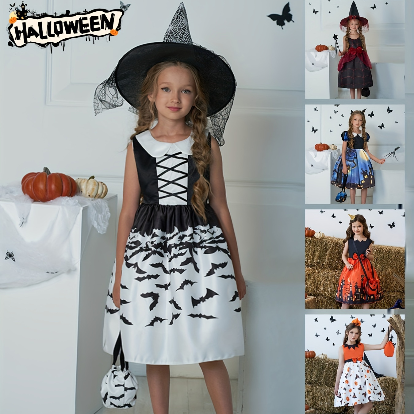 Vestito E Accessori Per Il Costume Di Halloween Per Ragazze