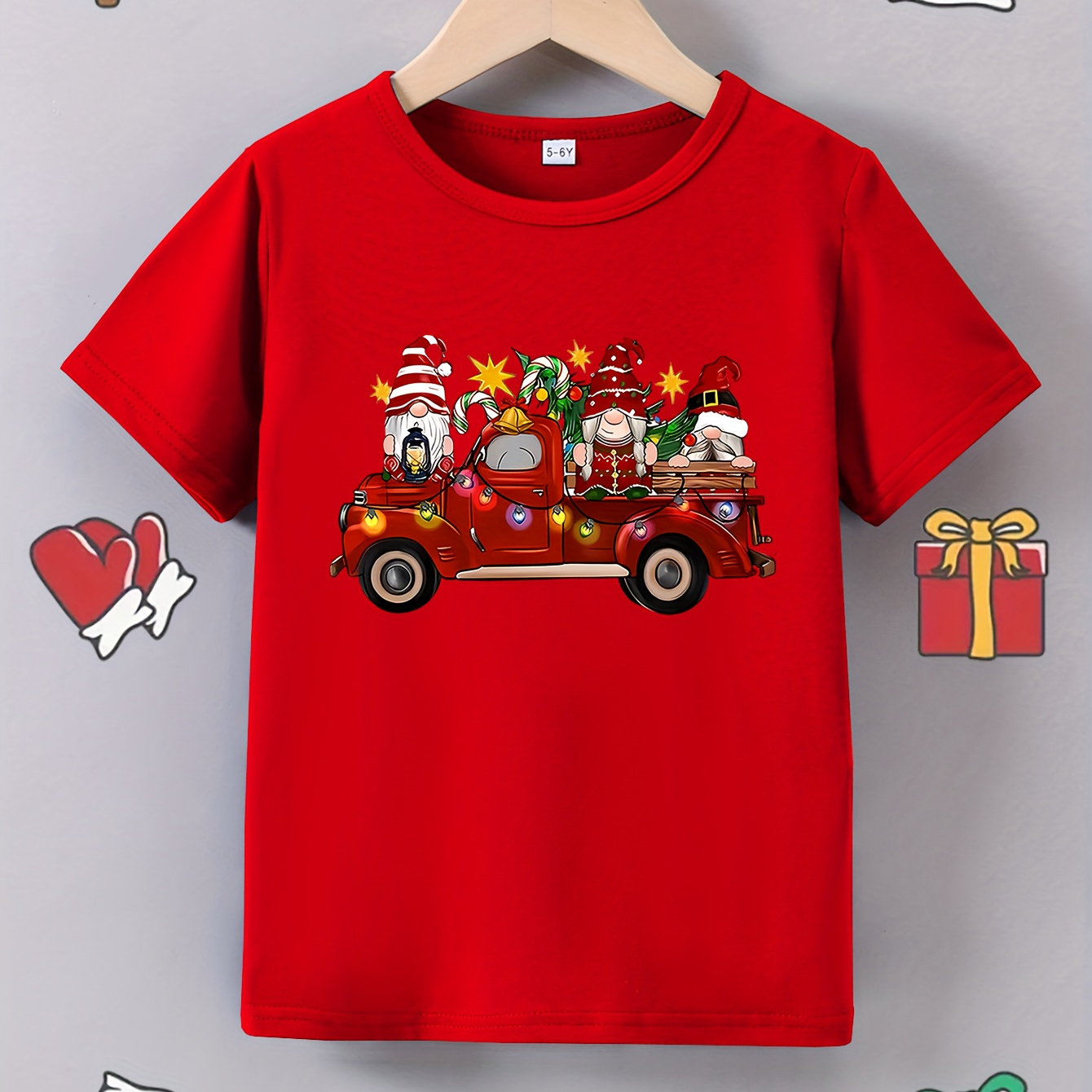 

Kids' Cartoon Truck Print T-shirt - Polyester , Crew Neck, Stretch, , Regular Fit, Knit Fabric For Boys 12 And Under - Summer Collection