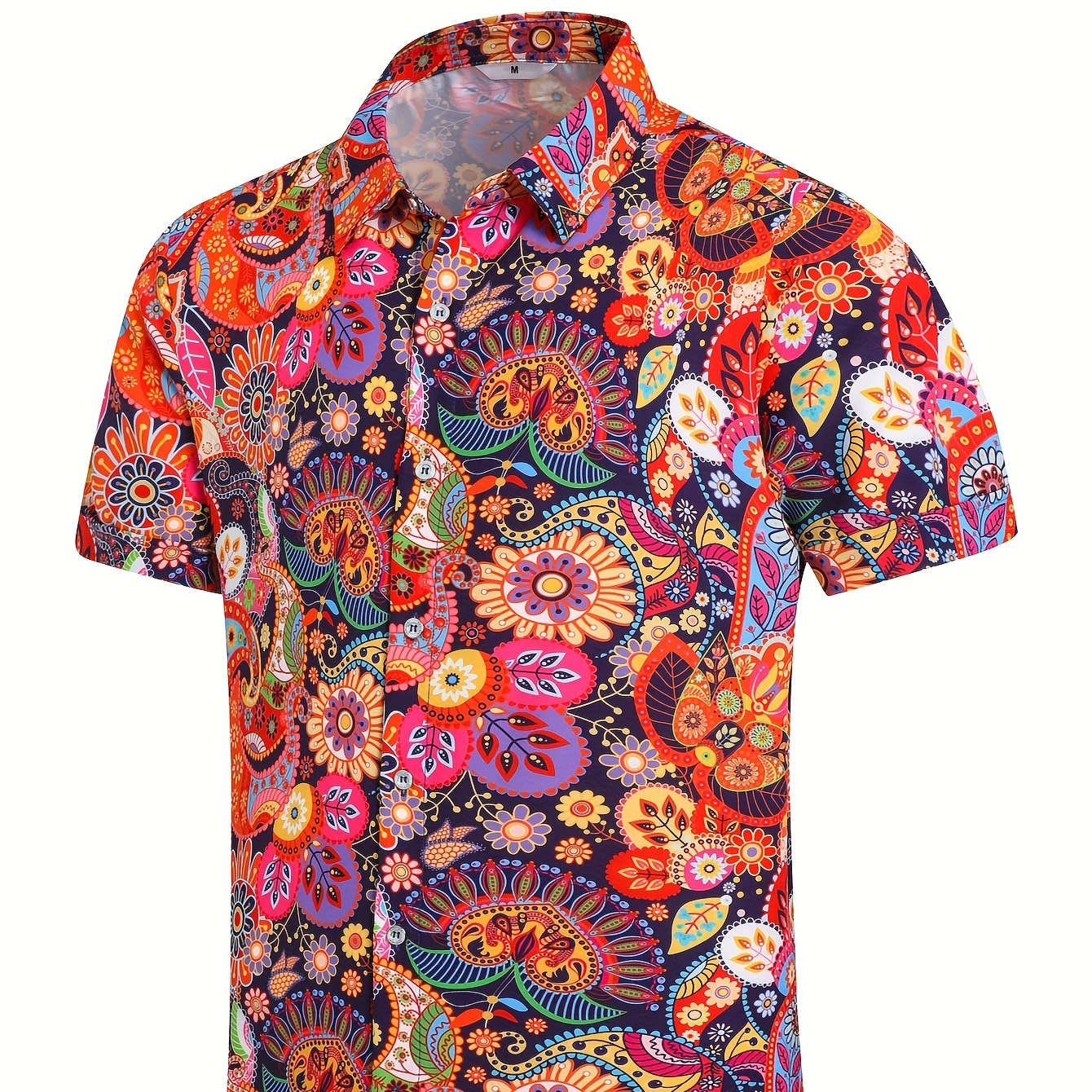 

Hawaiian Shirt For Men, Summer Beach Comfy Lapel Casual Short Sleeve Button Down Shirts