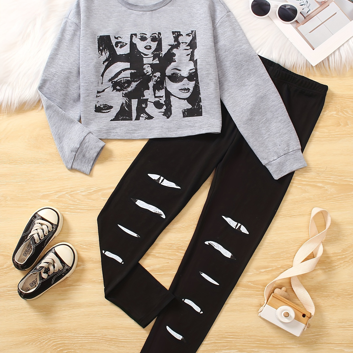 

' Two- Set And , Long Top + Long Pants, , Long Pants To Ankle, And Pants Set, For