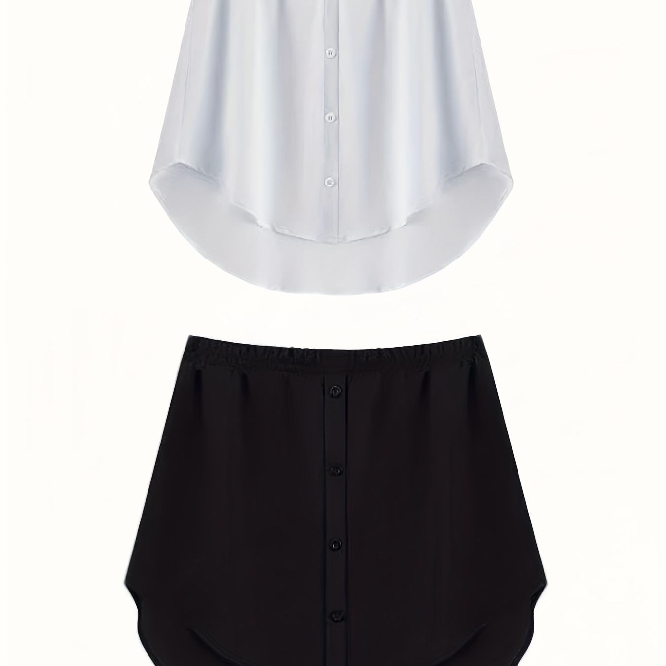 Simple Solid Shirt Skirt Adjustable Stretch Half Slips - Temu
