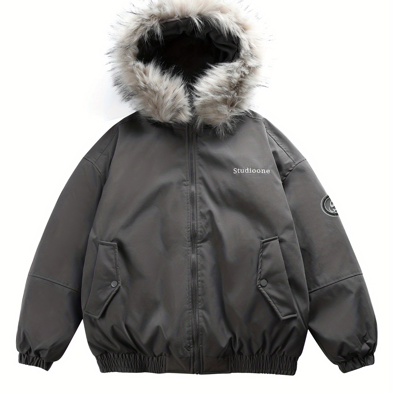 

Men' Hooded Removable Fur , , Fit
